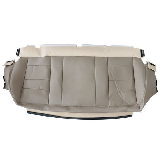 For 2002-2007 Ford F250 F350 XLT PERF Rear Bench Bottom Leather Seat Cover Tan