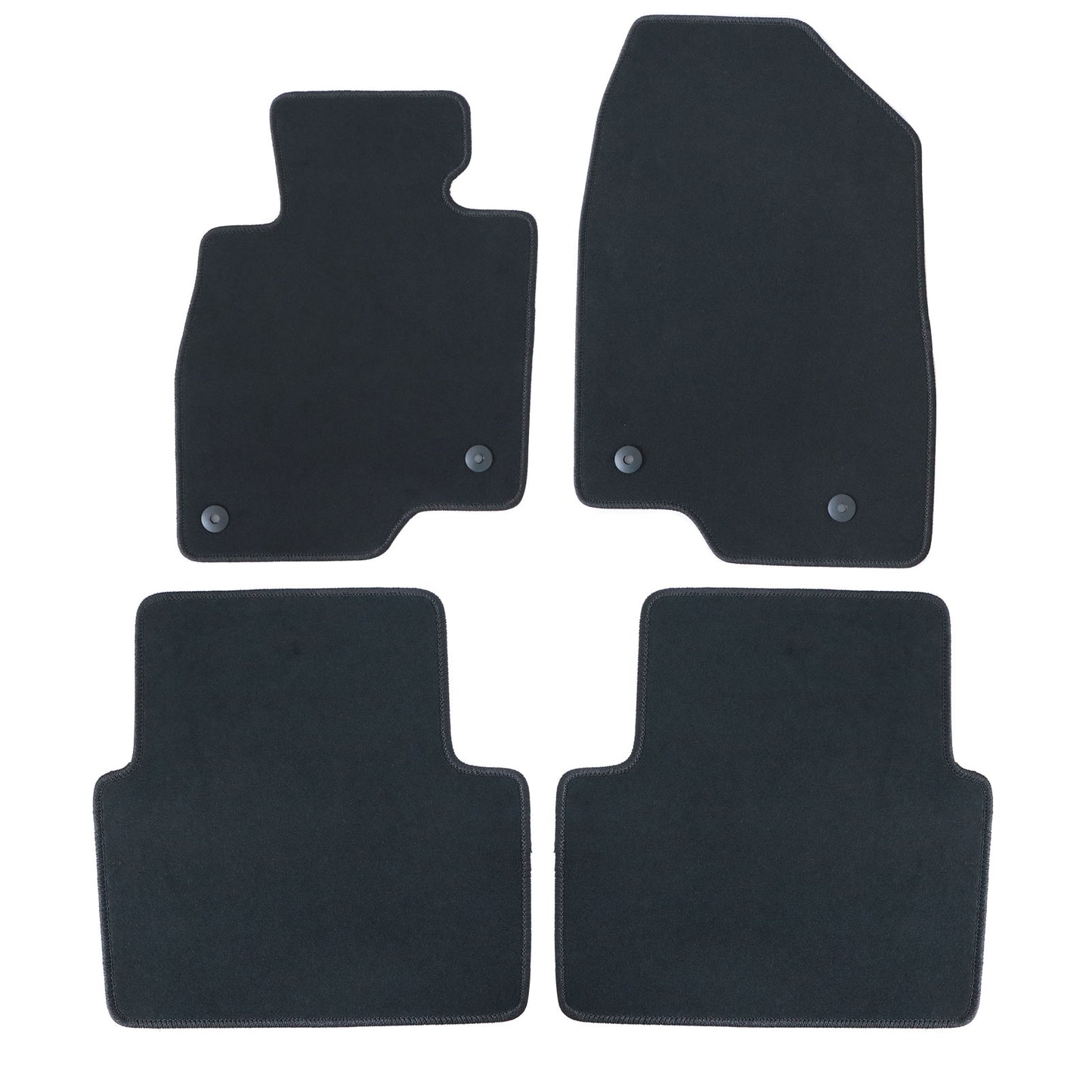 1st & 2nd Row Floor Mats Carpet For 2016 2017 2018 Mazda 3 Velour All Weather