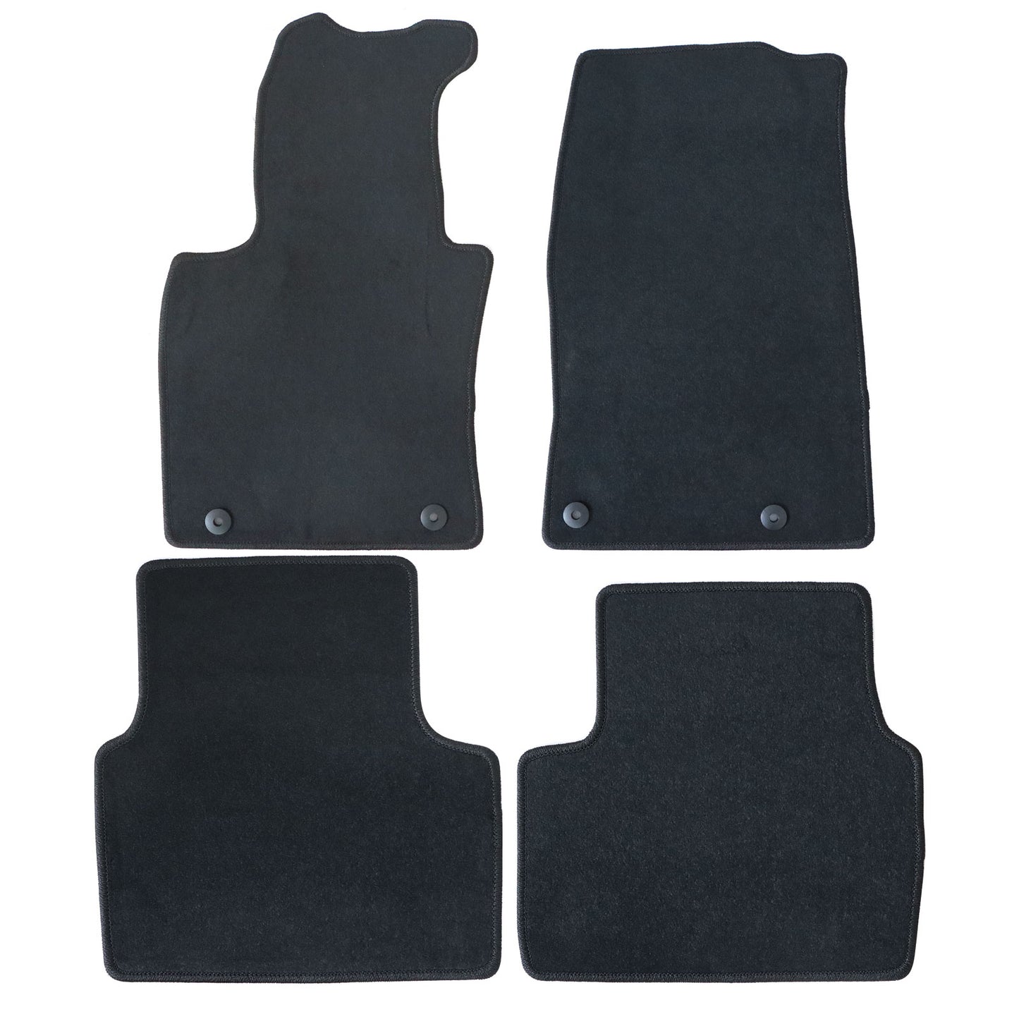 2019-2025 Fits Mazda 3 4-Door Front & Rear Floor Mats Carpet Rugs Velour Black