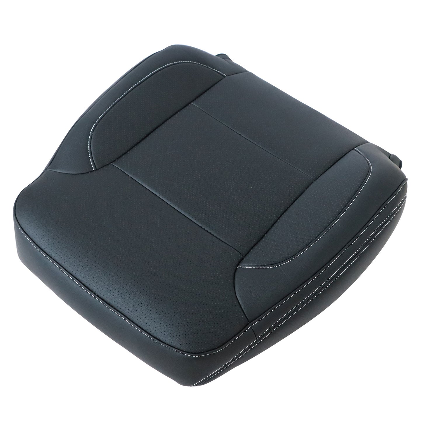 For 2014-2019 Chevy Silverado 1500 Passenger Top PERF Leather Seat Cover Black