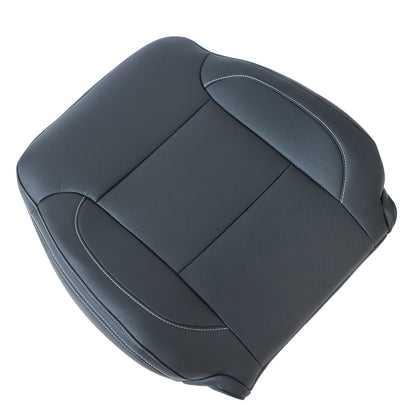 For 2014-2019 Chevy Silverado 1500 Passenger Top PERF Leather Seat Cover Black