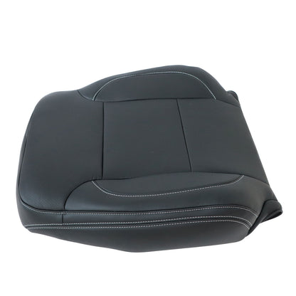 For 2014-2019 Chevy Silverado 1500 Passenger Top PERF Leather Seat Cover Black