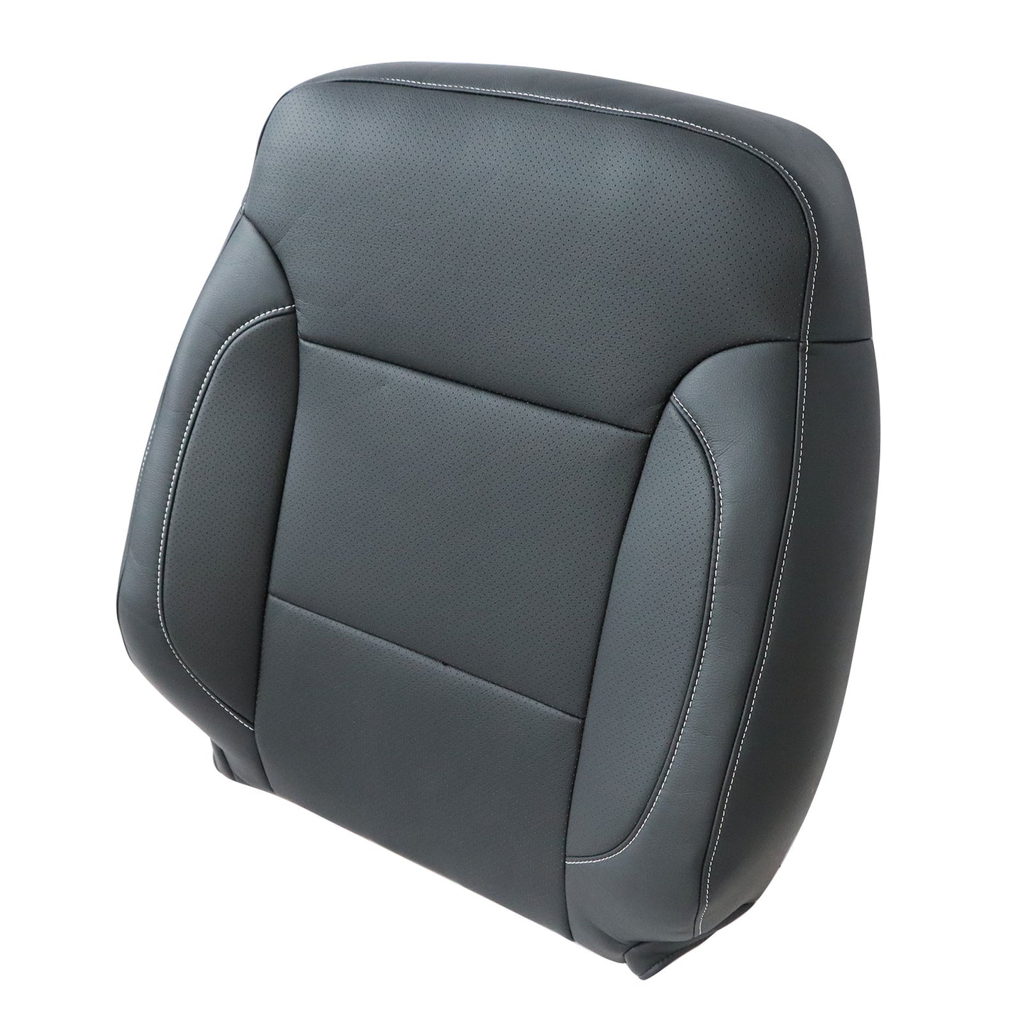 For 2014-2019 Chevy Silverado 1500 Passenger Top PERF Leather Seat Cover Black