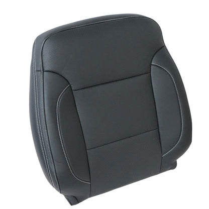 For 2014-2019 Chevy Silverado 1500 Passenger Top PERF Leather Seat Cover Black