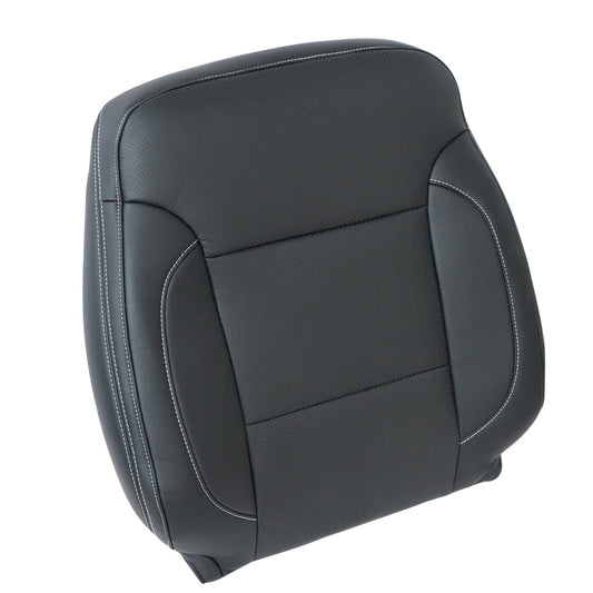 For 2014-2019 Chevy Silverado 1500 Passenger Top PERF Leather Seat Cover Black