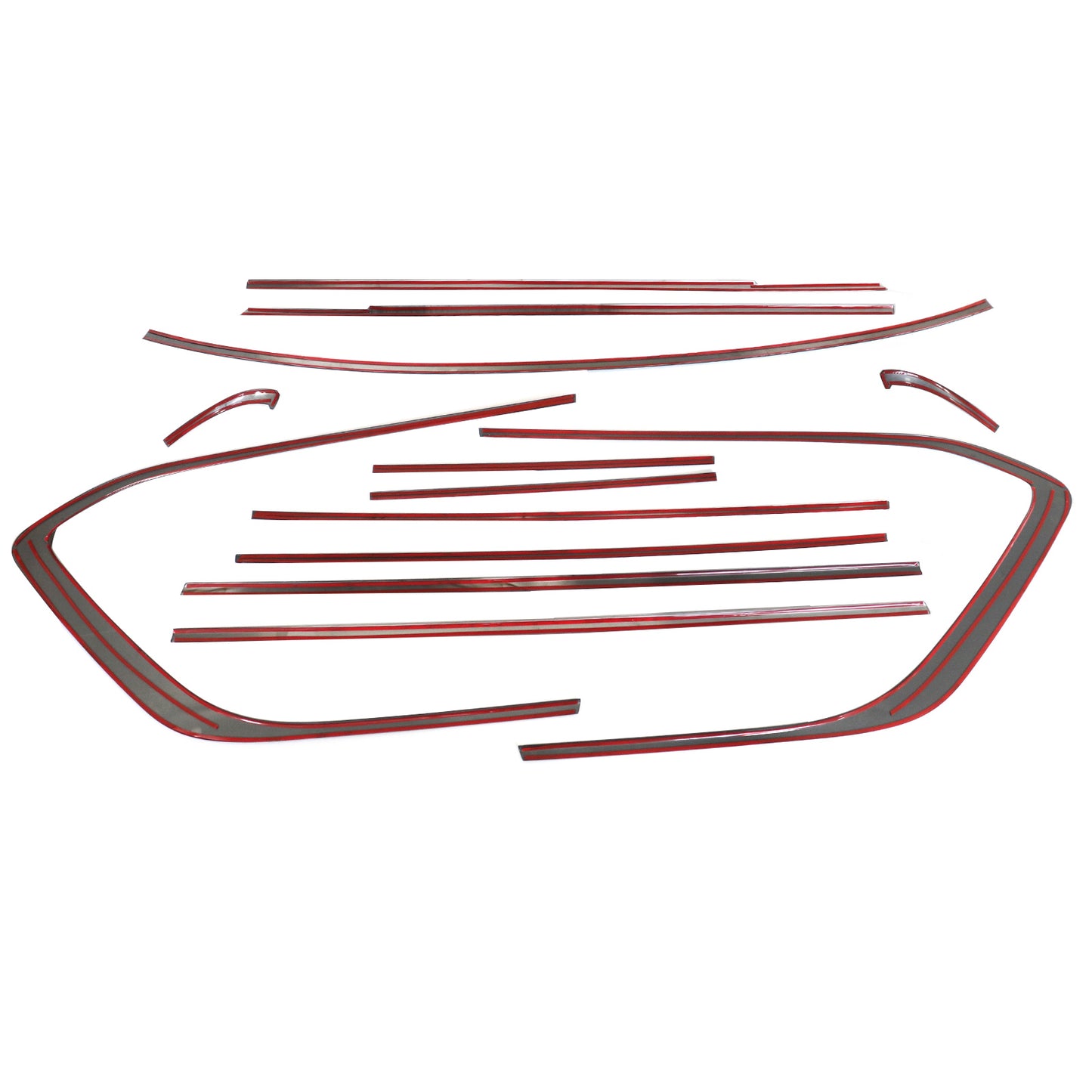 Windows Strip Molding Cover Trim For Nissan Armada/Patrol 2017-2024 Gloss Black