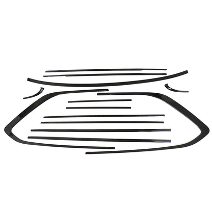 Windows Strip Molding Cover Trim For Nissan Armada/Patrol 2017-2024 Gloss Black