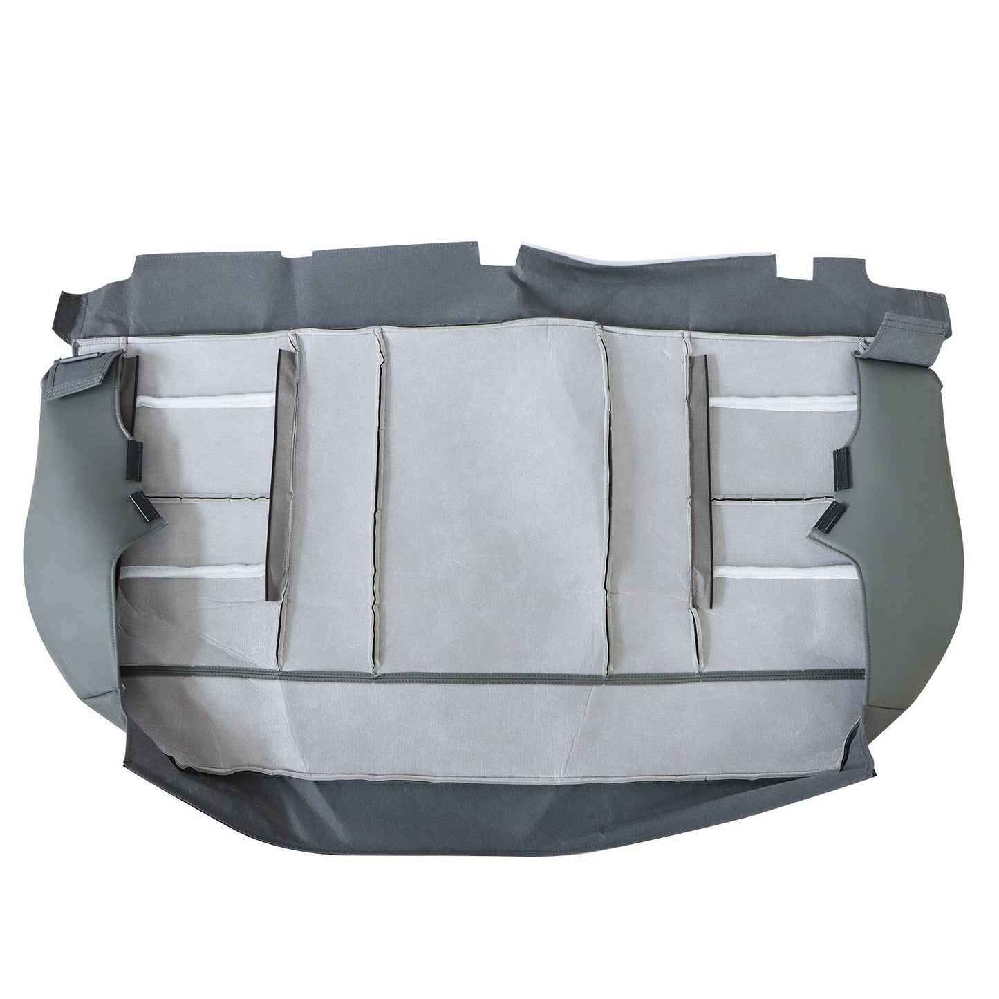 For 2002-2007 Ford F250 F350 Lariat XL Rear Bench Bottom Leather Seat Cover Gray