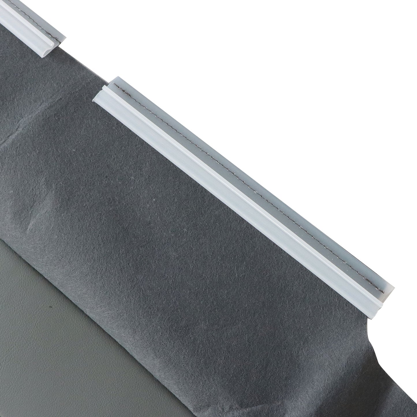 For 2002-2007 Ford F250 F350 Lariat XL Rear Bench Bottom Leather Seat Cover Gray