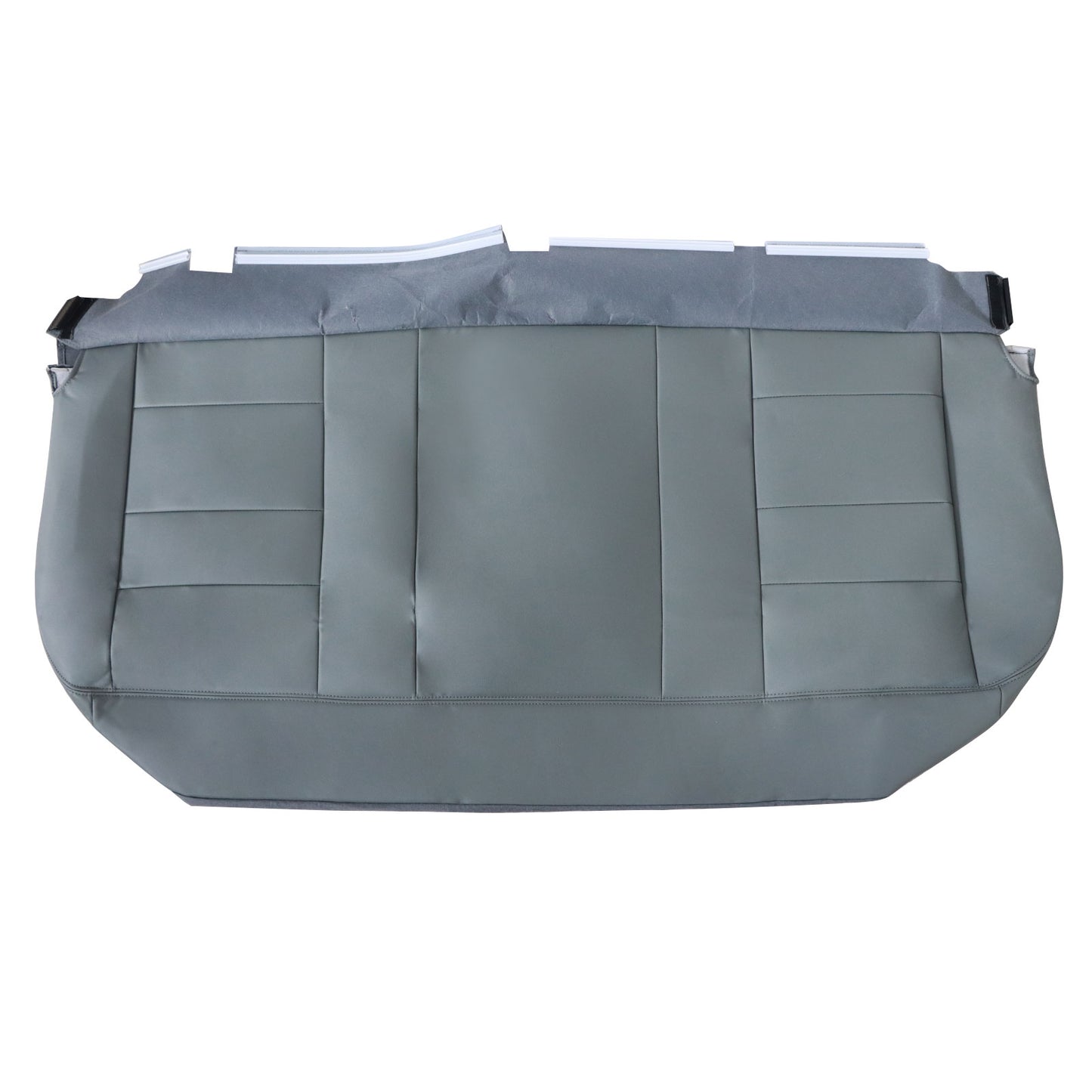 For 2002-2007 Ford F250 F350 Lariat XL Rear Bench Bottom Leather Seat Cover Gray