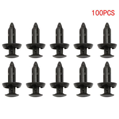 6mm Hole Dia Plastic Push in Clips Rivet Retainer Fastener Pin Auto 100 Piece of