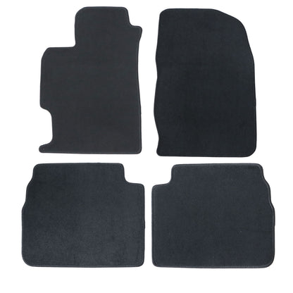 2009-2013 Fits Mazda 6 4-Door Front & Rear Floor Mats Carpet Rugs Velour Black