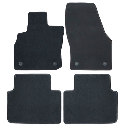 New For 2019-2025 Audi Q3 Front & Rear Velour Floor Mats Carpet Black 4PCS