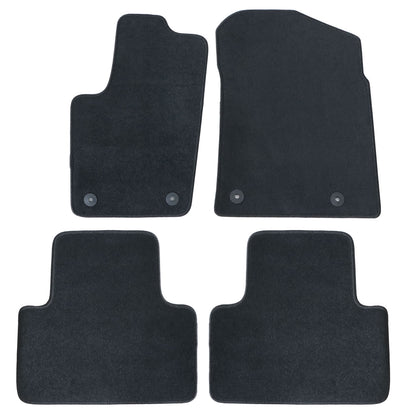 For 2011-20 Jeep Grand Cherokee Front & Rear Velour Floor Mats Carpet Black 4PCS