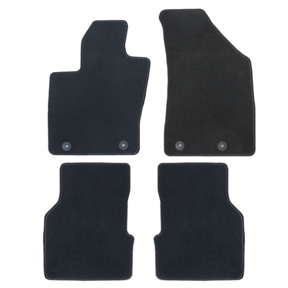 New For 2016-2024 Jeep Compass Front & Rear Velour Floor Mats Carpet Black 4PCS
