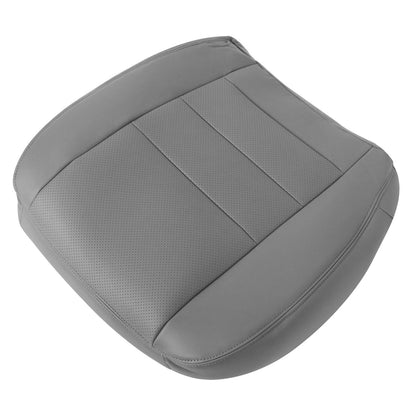 For 2002-2007 Ford F250 F350 XL Perforated Driver Bottom Leather Seat Cover Gray