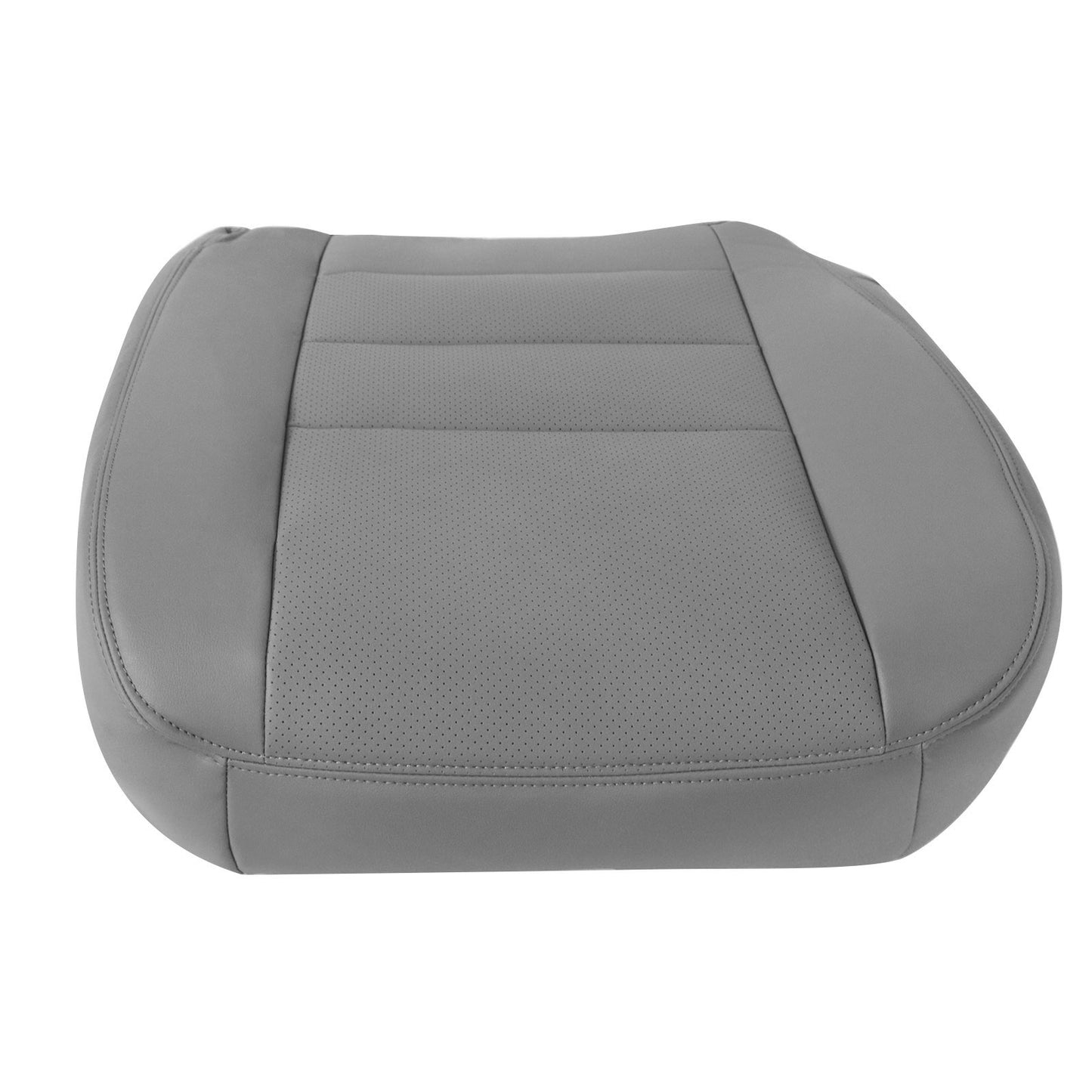 For 2002-2007 Ford F250 F350 XL Perforated Driver Bottom Leather Seat Cover Gray