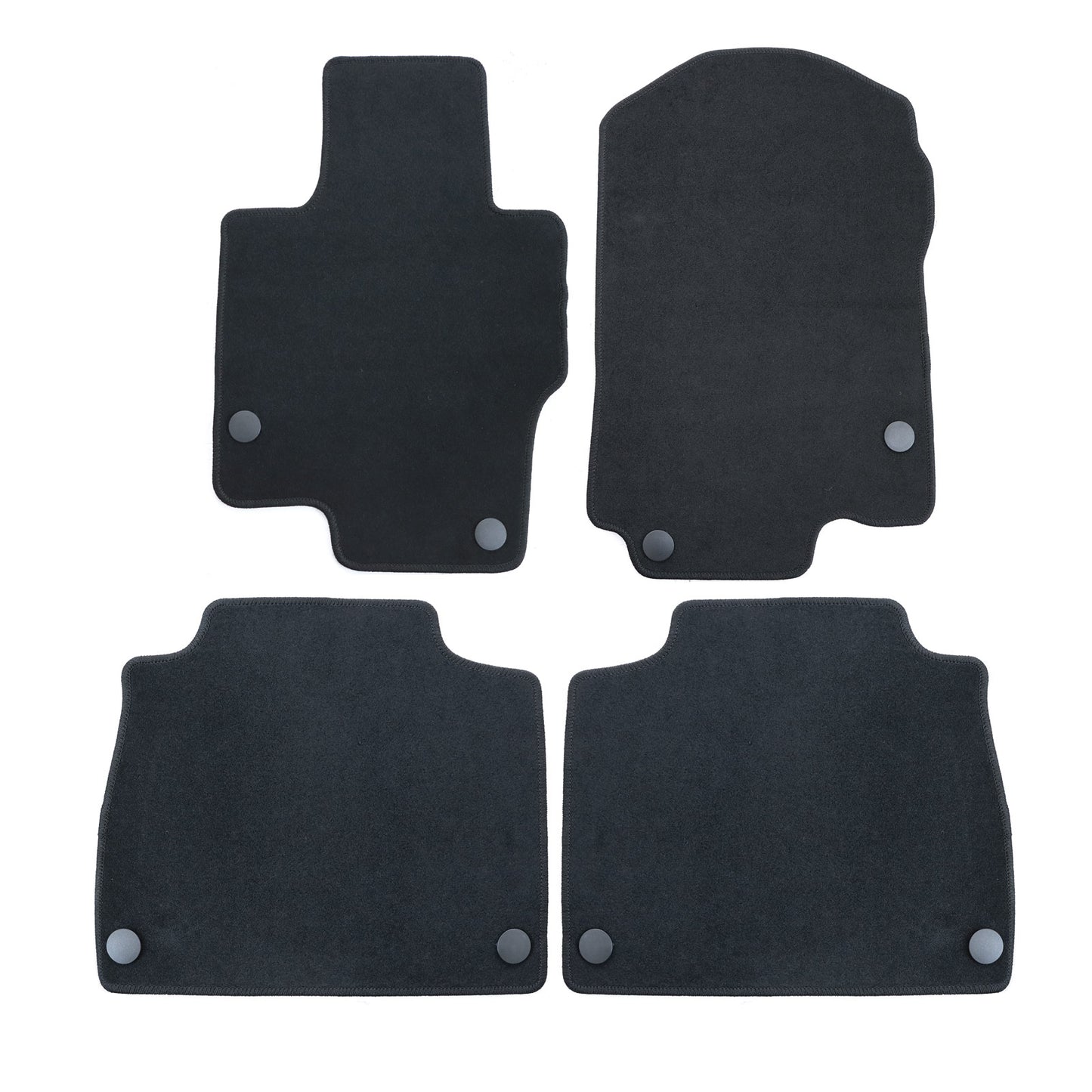 For Mercedes-Benz GLE-Class 2020-2025 Front & Rear Floor Mats Carpet Velour Blk
