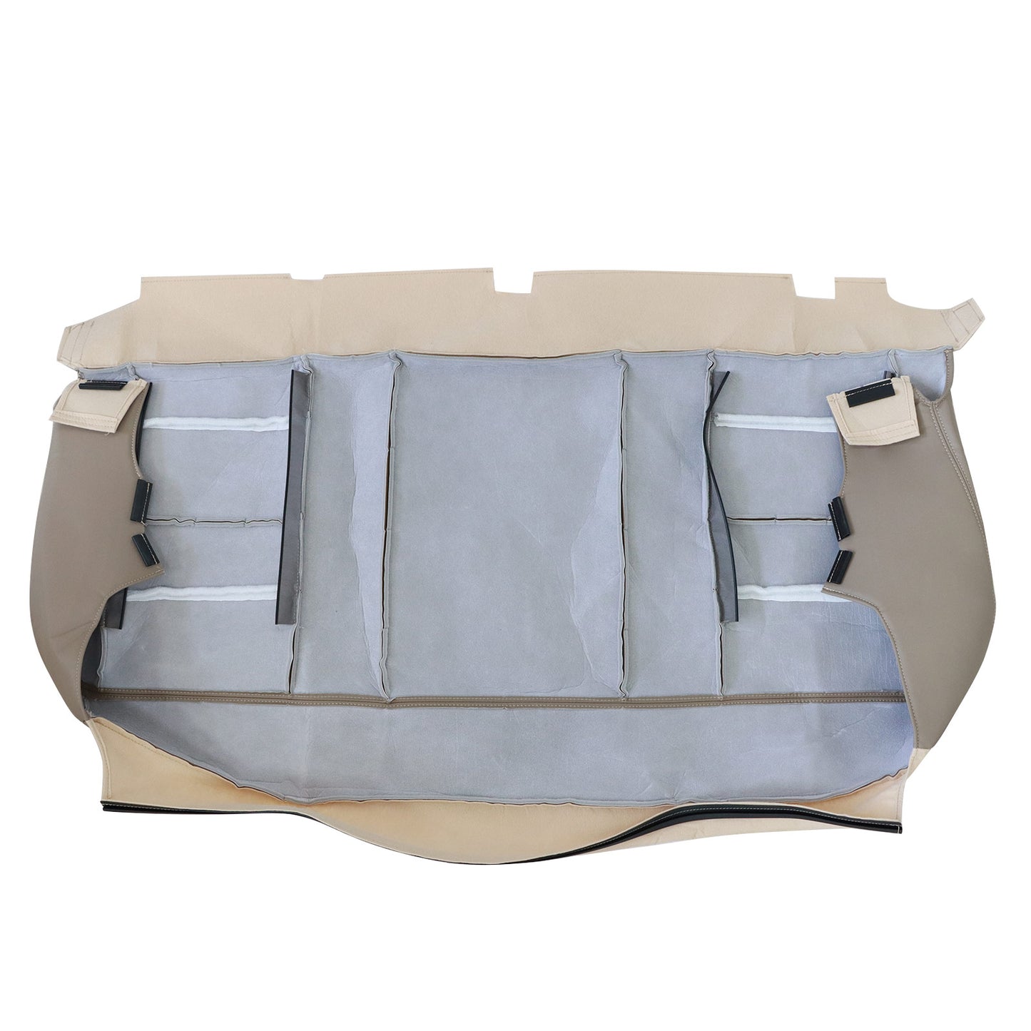 For 2002-2007 Ford F250 F350 Lariat XLT Rear Bench Bottom Leather Seat Cover Tan