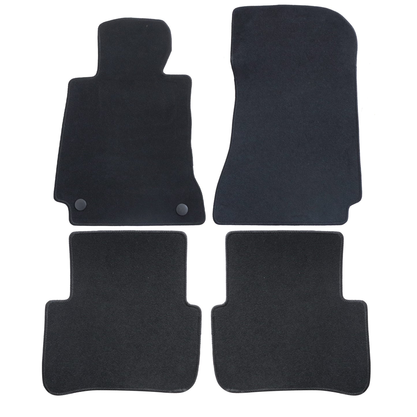 Fits 2007-2014 Mercedes Benz C Class W204 Front & Rear Floor Mats Carpet Velour