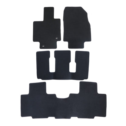 For 2020-2025?Toyota?Highlander Front & Rear Velour Floor Mats Carpet Black 3PCS