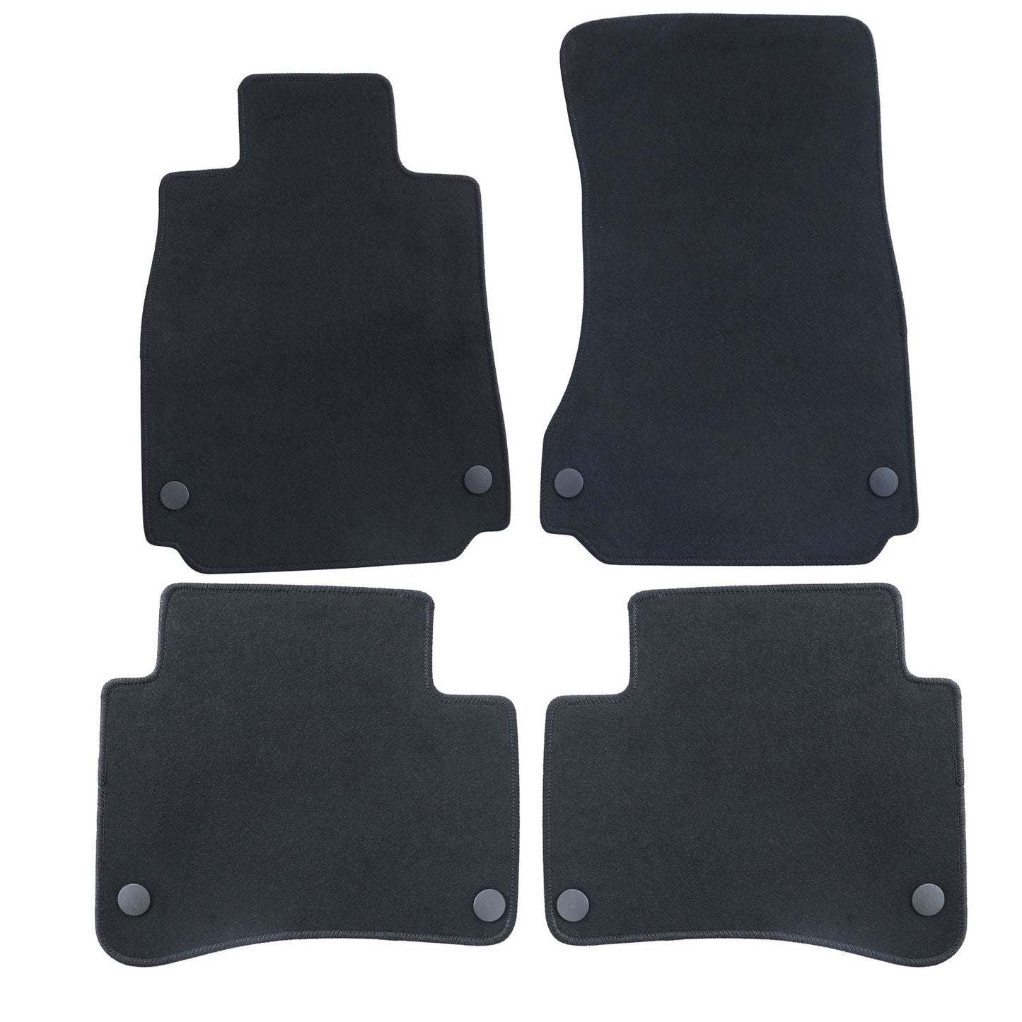 For 2013-2020 Mercedes S Class Front & Rear Velour Floor Mats Carpet Black 4PCS