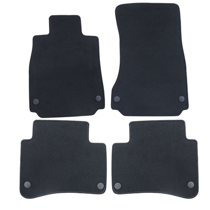 For 2013-2020 Mercedes S Class Front & Rear Velour Floor Mats Carpet Black 4PCS