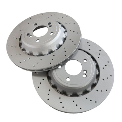 2¡ÁRear Drilled Ventilated Disc Brake Rotors Suitable For BMW F80 F82 F83 F87