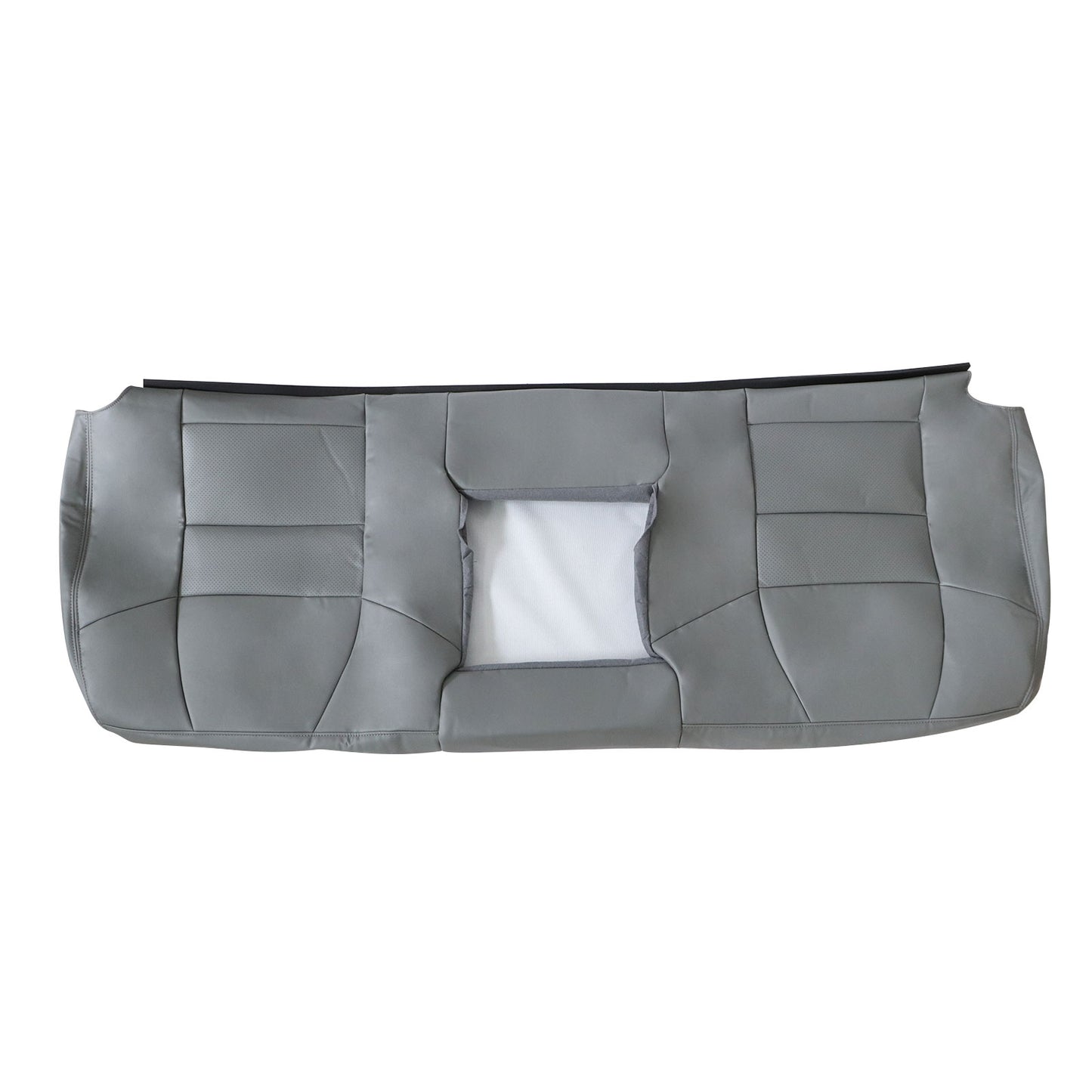 For 2002-2007 Ford F250 F350 XLT PERF Rear Bench Top Leather Seat Cover Gray US
