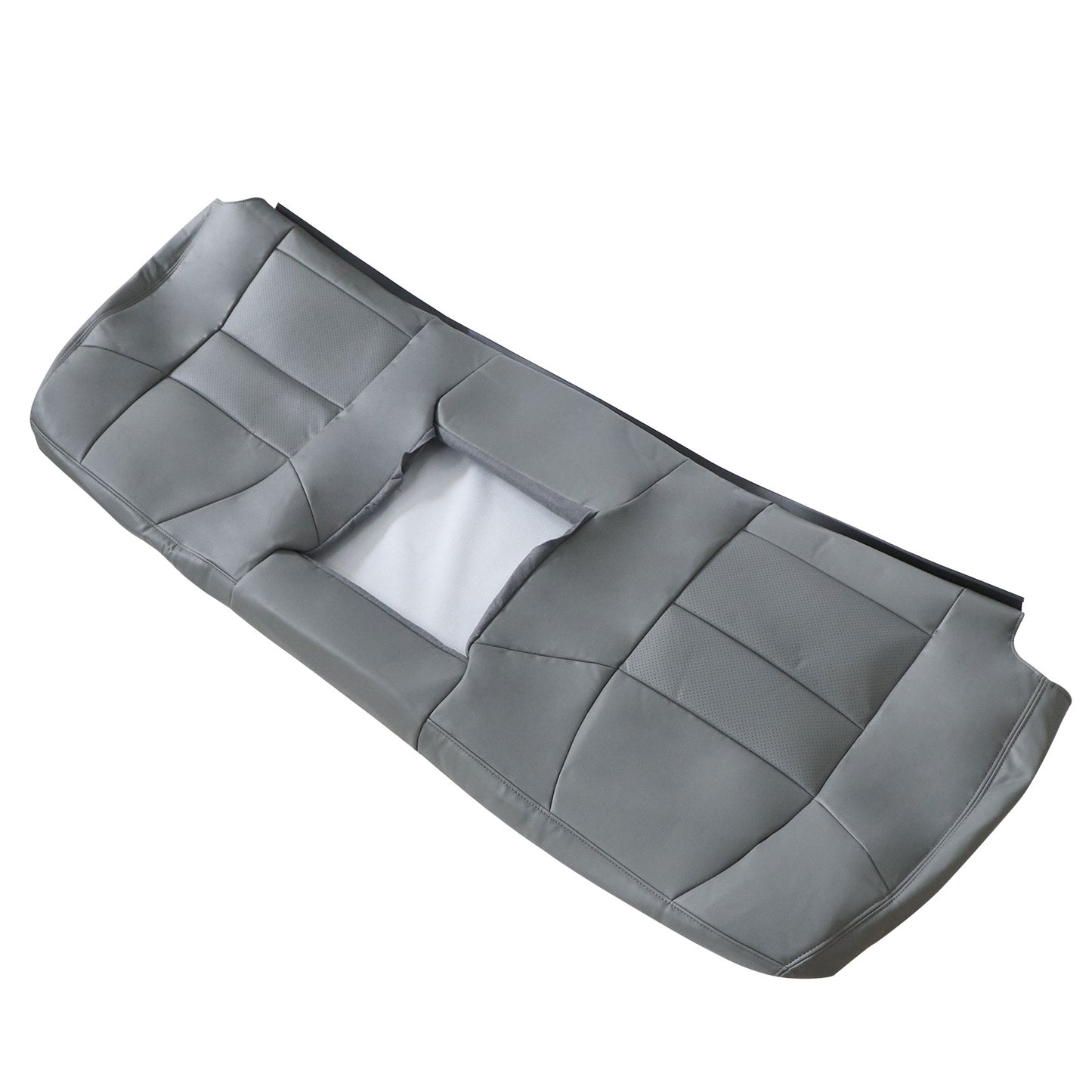 For 2002-2007 Ford F250 F350 XLT PERF Rear Bench Top Leather Seat Cover Gray US