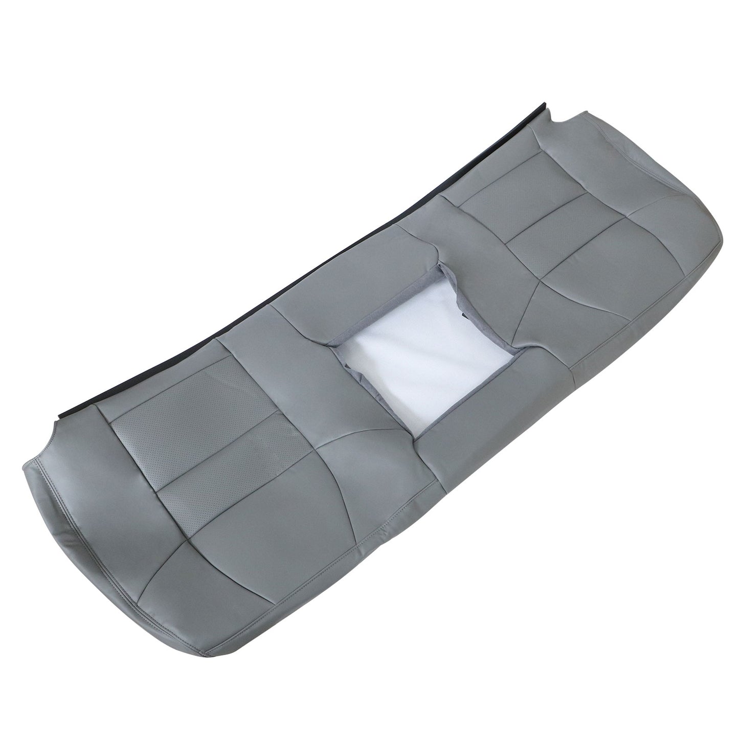 For 2002-2007 Ford F250 F350 XLT PERF Rear Bench Top Leather Seat Cover Gray US