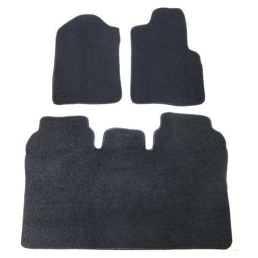 New For 2009-2014 Ford F150 Front & Rear Velour Floor Mats Carpet Black 3PCS