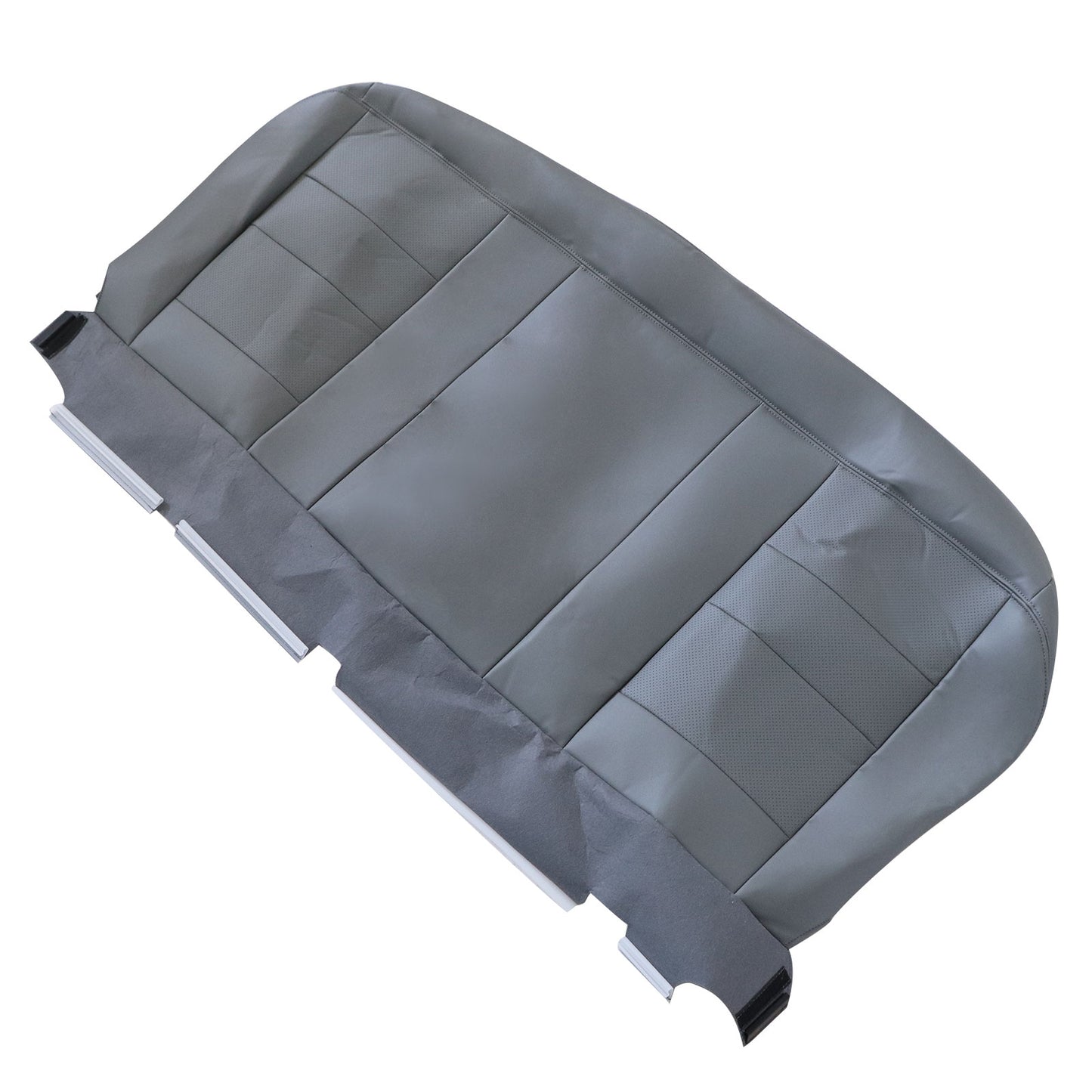 For 2002-2007 Ford F250 F350 XLT PERF Rear Bench Bottom Leather Seat Cover Gray