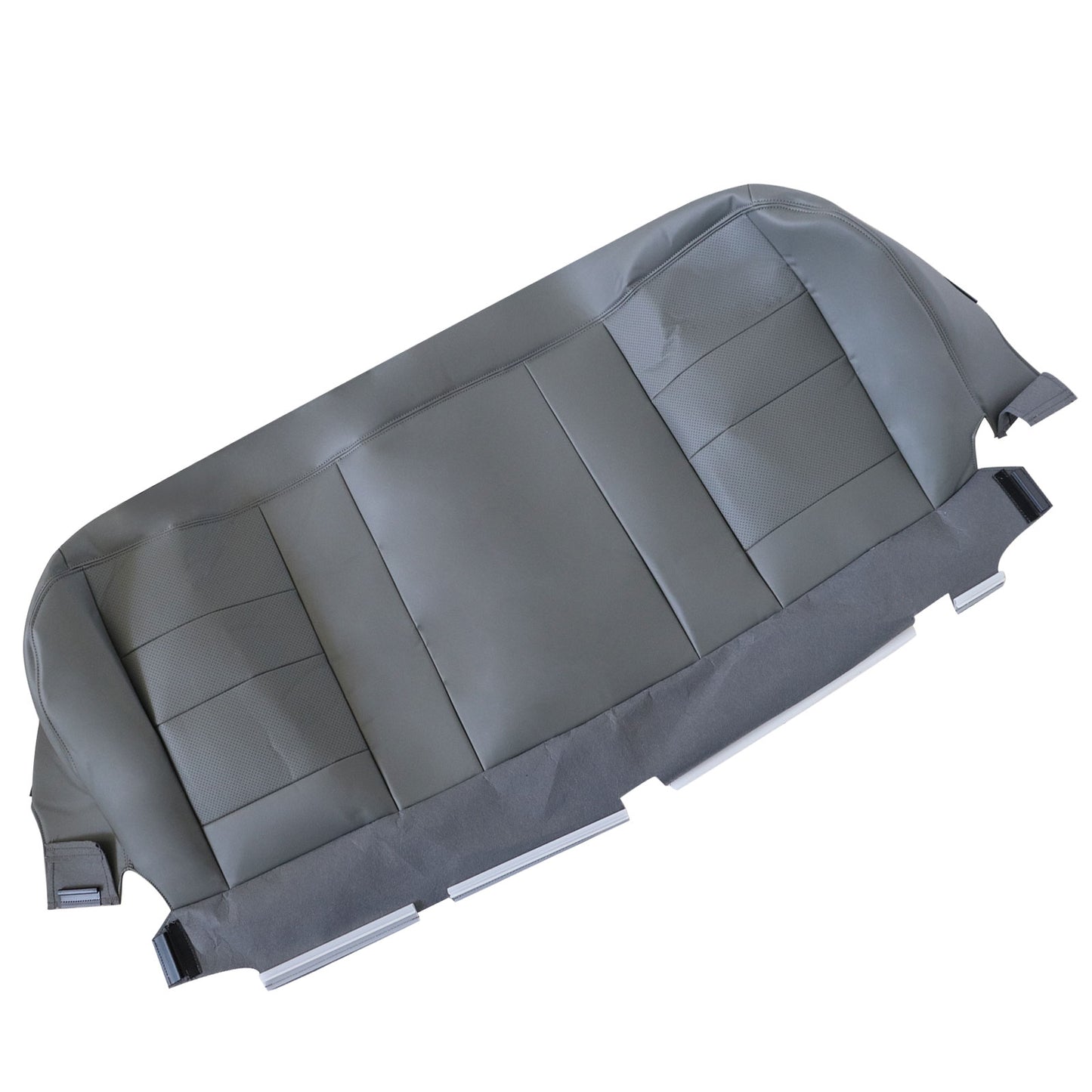 For 2002-2007 Ford F250 F350 XLT PERF Rear Bench Bottom Leather Seat Cover Gray