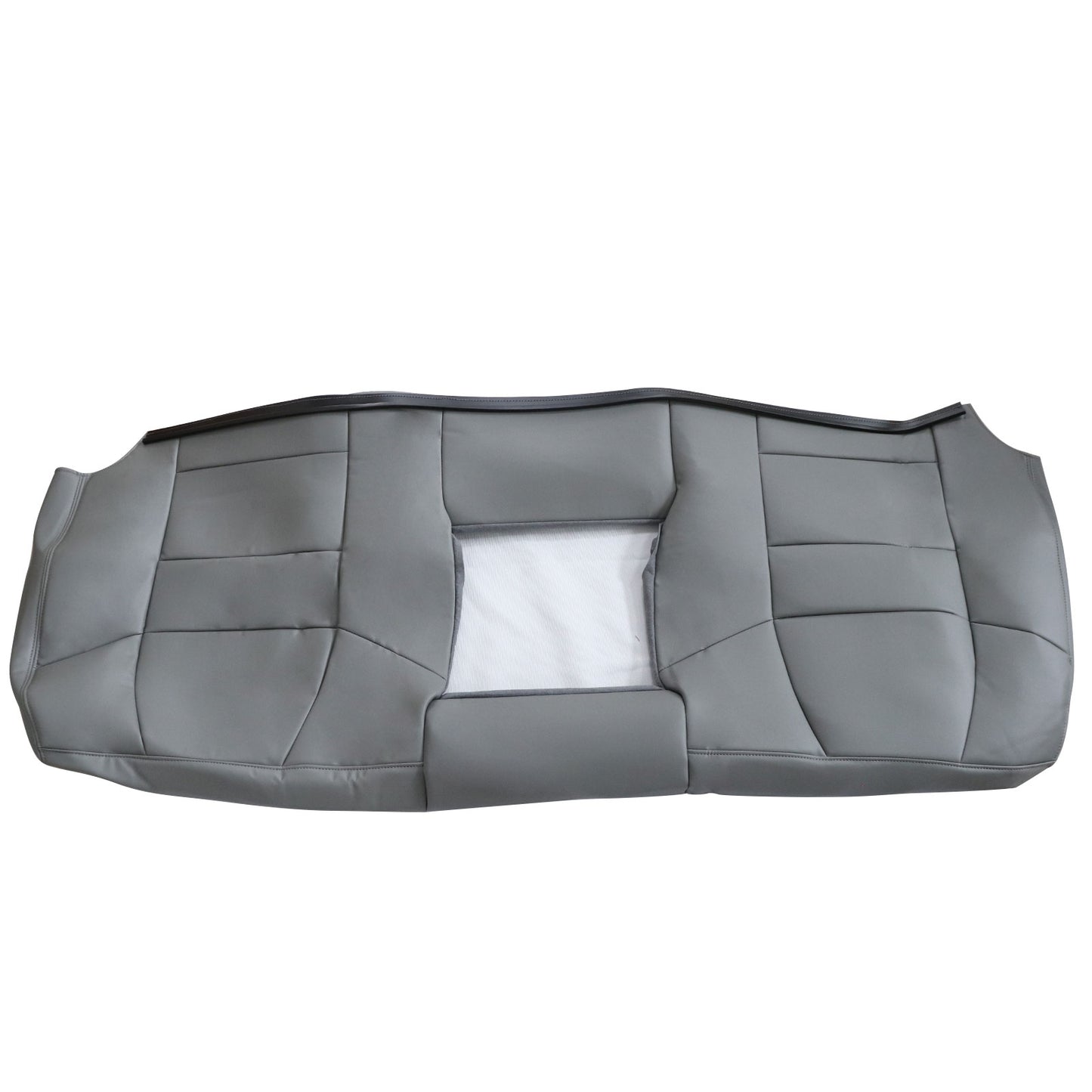 Fit For 2002 to 2007 Ford F-250 F-350 XLT Rear Bench Top Leather Seat Cover Gray