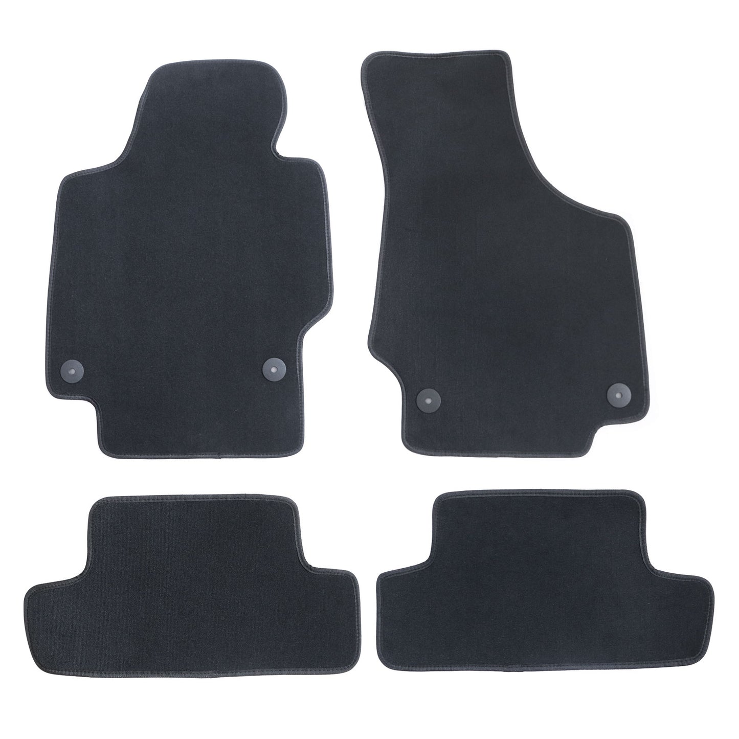 New For 2006-2014 Audi TT Front & Rear Velour Floor Mats Carpet Black 4PCS