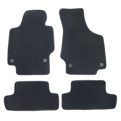 New For 2006-2014 Audi TT Front & Rear Velour Floor Mats Carpet Black 4PCS