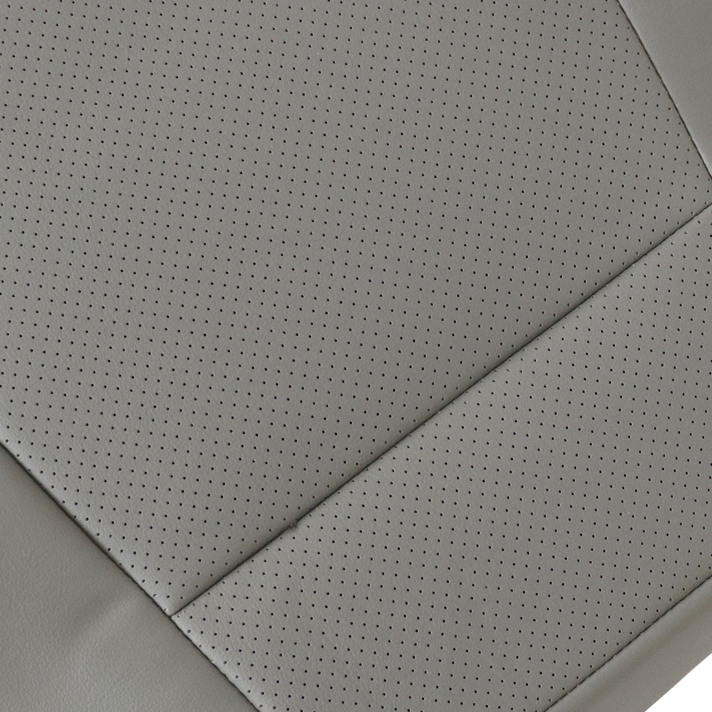 For 2015-2017 Ford F150 Lariat Driver Lower Perforated Leather Seat Cover Gray