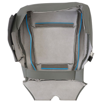 For 2015-2017 Ford F150 Lariat Driver Lower Perforated Leather Seat Cover Gray