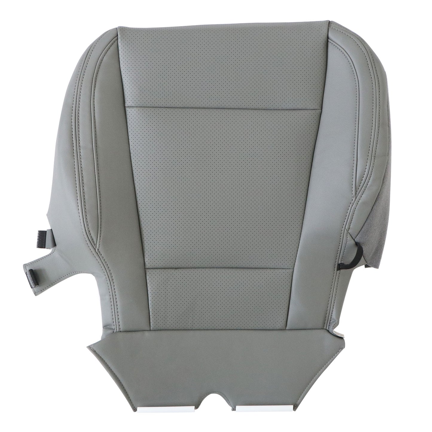 For 2015-2017 Ford F150 Lariat Driver Lower Perforated Leather Seat Cover Gray