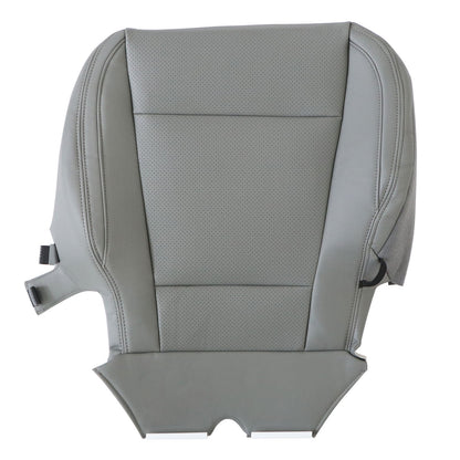 For 2015-2017 Ford F150 Lariat Driver Lower Perforated Leather Seat Cover Gray