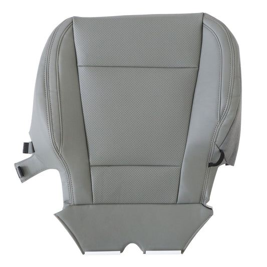 For 2015-2017 Ford F150 Lariat Driver Lower Perforated Leather Seat Cover Gray