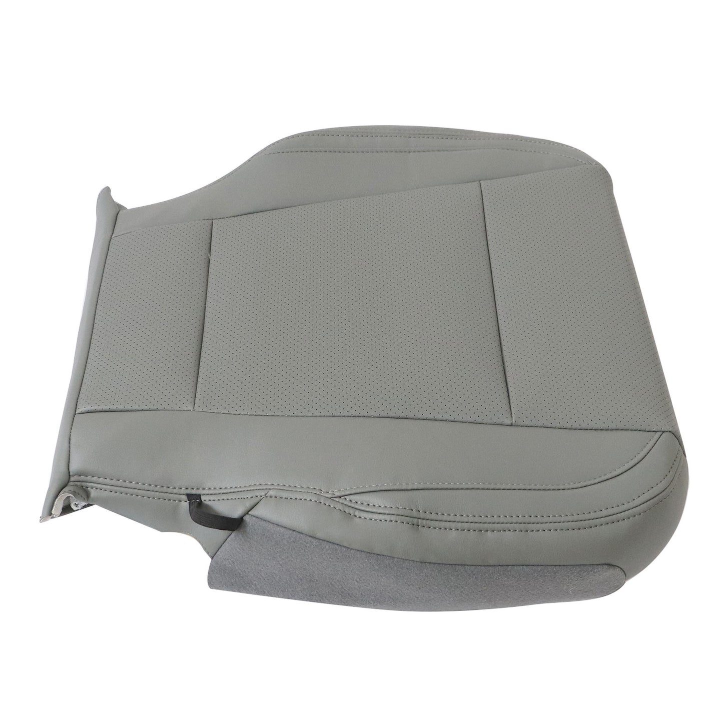 For 2015-2017 Ford F150 Lariat Driver Lower Perforated Leather Seat Cover Gray