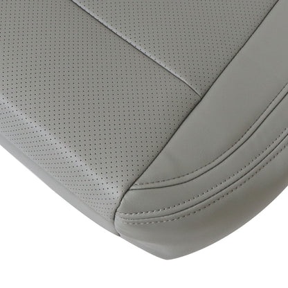 For 2015-17 Ford F150 Lariat Passenger Lower Perforated Leather Seat Cover Gray
