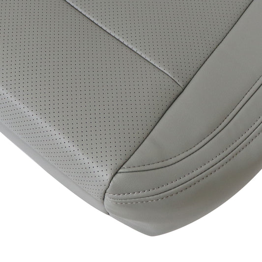 For 2015-17 Ford F150 Lariat Passenger Lower Perforated Leather Seat Cover Gray