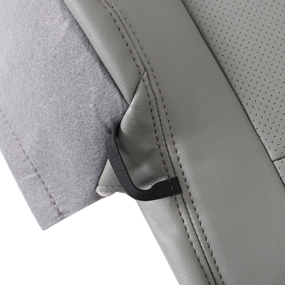 For 2015-17 Ford F150 Lariat Passenger Lower Perforated Leather Seat Cover Gray