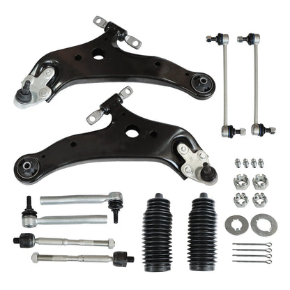 For Toyota Highlander 2008-2017 2018 Front Lower Control Arms Tie Rods Sway Bars