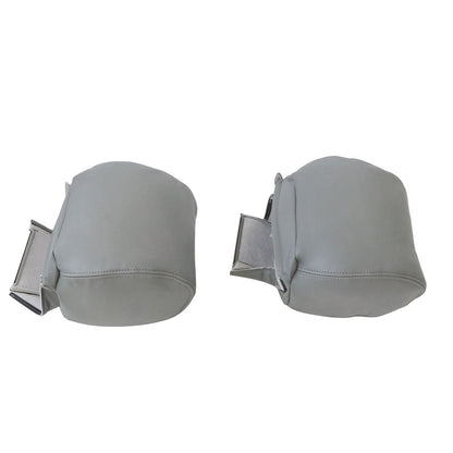 For 2009-2014 Ford F-150 Front Driver & Passenger Leather Headrest Cover Gray
