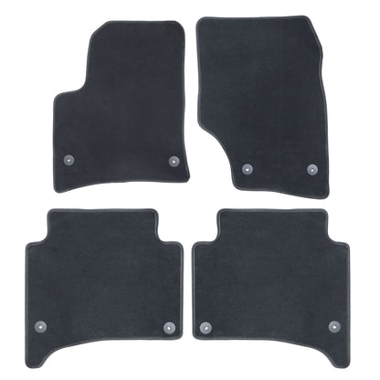 New For 2003-10 Porsche Cayenne Front & Rear Velour Floor Mats Carpet Black 4PCS