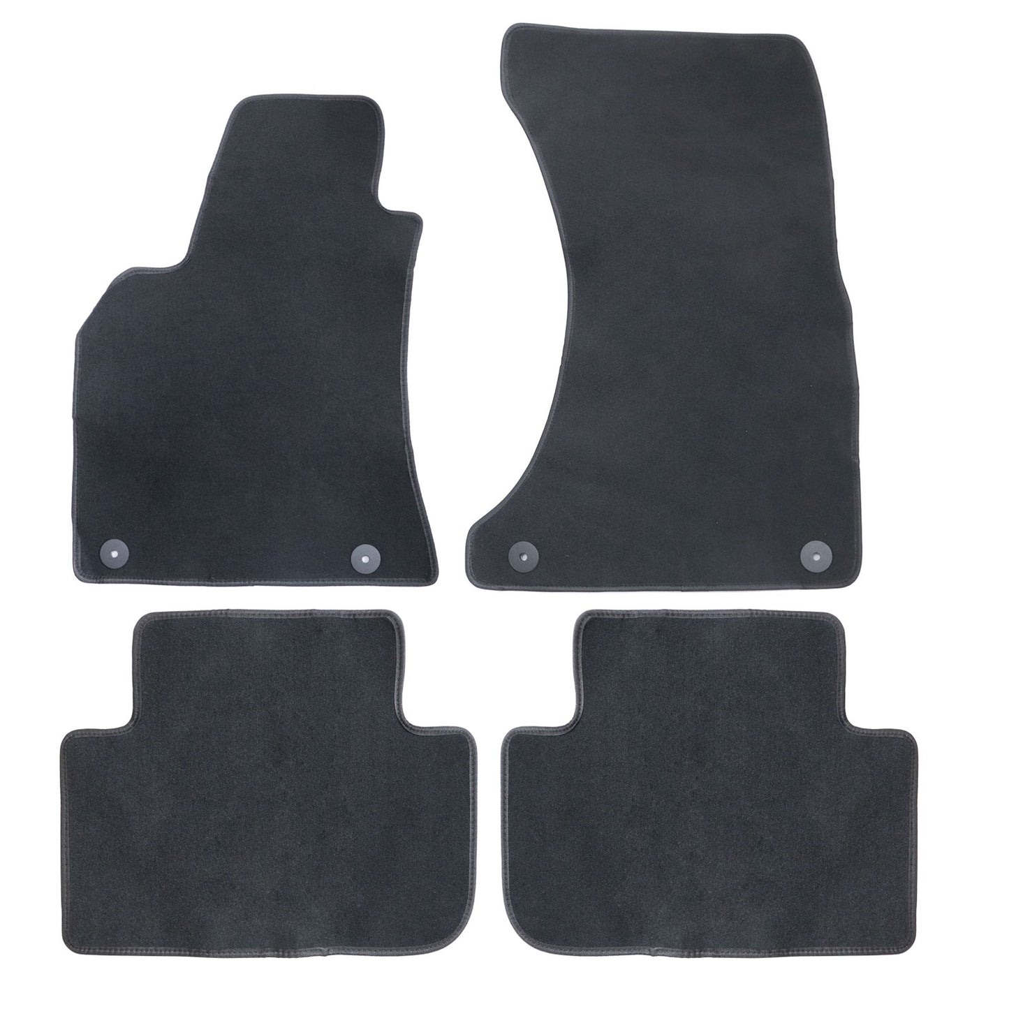 New For 2015-2025 Porsche Macan Front & Rear Velour Floor Mats Carpet Black 4PCS